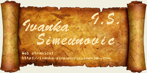 Ivanka Simeunović vizit kartica
